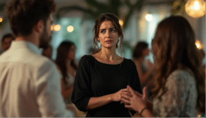 Woman at party needs to go pee_pelvicfloorperimenopause